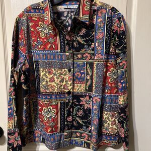 Vintage HTF The TOG Shop Jacket Appleseed’s Colorful Patchwork Paisley Floral M